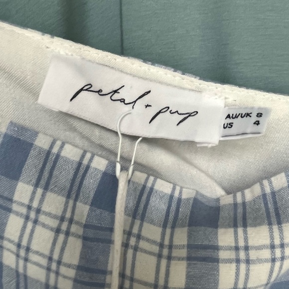 Petal & Pup Light Blue Plaid Midi Dress - Picture 6 of 8